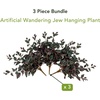 image:imageNearly Natural 41in UV Resistant Artificial Wandering Jew Hanging Plant IndoorOutdoor Set of 324in