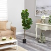image:imageNearly Natural 45 ft Artificial Fiddle Leaf Fig Tree with Pot Floor Plant