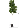 image:imageNearly Natural 45 ft Artificial Fiddle Leaf Fig Tree with Pot Floor Plant