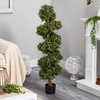 image:imageNearly Natural 46 in Artificial Boxwood Spiral Topiary Tree with Planter