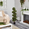 image:imageNearly Natural 46 in Artificial Boxwood Spiral Topiary Tree with Planter