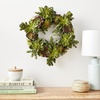 image:imageNearly Natural 4798 Artificial Succulent Wreath 15inch diameter Green20x20x20