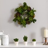 image:imageNearly Natural 4798 Artificial Succulent Wreath 15inch diameter Green20x20x20