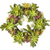 image:imageNearly Natural 4798 Artificial Succulent Wreath 15inch diameter Green20x20x20