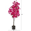 image:imageNearly Natural 4ft Bougainvillea Artificial Tree Pink 19 in W x 9 in D x 48 in H