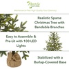 image:imageNearly Natural 4ft Fraser Fir Natural Look Artificial Christmas Tree with 100 Clear LED Lights a Burlap Base and 403 Bendable Branches
