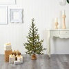 image:imageNearly Natural 4ft Fraser Fir Natural Look Artificial Christmas Tree with 100 Clear LED Lights a Burlap Base and 403 Bendable Branches