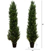 image:imageNearly Natural 5 ft Artificial Cedar Topiary Tree UVResistant Porch Decor