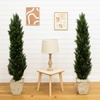 image:imageNearly Natural 5 ft Artificial Cedar Topiary Tree UVResistant Porch Decor