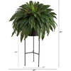 image:imageNearly Natural 51in Boston Fern Artificial Plant in Black Planter with Stand