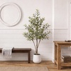 image:imageNearly Natural 6 ft Artificial Olive Tree in White Decorative Planter4ft
