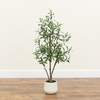 image:imageNearly Natural 6 ft Artificial Olive Tree in White Decorative Planter4ft