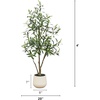 image:imageNearly Natural 6 ft Artificial Olive Tree in White Decorative Planter4ft