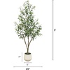 image:imageNearly Natural 6 ft Artificial Olive Tree in White Decorative Planter5ft