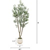 image:imageNearly Natural 6 ft Artificial Olive Tree in White Decorative Planter6ft