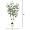 image:imageNearly Natural 6 ft Artificial Olive Tree in White Decorative Planter7ft