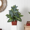 image:imageNearly Natural 6527 Greens with Wicker Decorative Silk Plant Green 30 in x 9 in x 75 inGreen