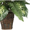 image:imageNearly Natural 6527 Greens with Wicker Decorative Silk Plant Green 30 in x 9 in x 75 inGreen