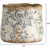 image:imageNearly Natural 7 in Tuscan Ceramic Gray Scroll Decorative Planter45in