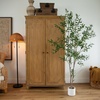 image:imageNearly Natural 7ft Artificial Olive Tree  Minimalist Faux Olive Plant with MultiTone Leaves Faux Olives and Bendable Branches Includes White Decorative Planter