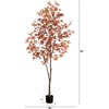 image:imageNearly Natural 7ft Autumn Japanese Maple Artificial Fall Tree  CopperyRed Foliage  Indoor Decor  No Maintenance
