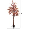 image:imageNearly Natural 8ft PreLit Grand Autumn Eucalyptus Artificial Fall Tree with 540 Warm White LED Lights
