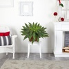 image:imageNearly Natural Boston Fern in Metallic PlanterGreen