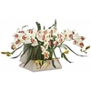 image:imageNearly Natural Cymbidium Artificial Arrangement in White VaseWhite