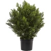 image:imageNearly Natural 2 ft Artificial Cedar Bush Indoor Outdoor Plant with Pot