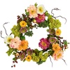 image:imageNearly Natural 24 in Artificial Peony Wreath for Front Door Decor