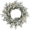 image:imageNearly Natural 24 in Flocked Artificial Wreath with 50 LED Lights