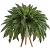 image:imageNearly Natural 25ft Boston Fern Artificial Plant in White Planter with Legs