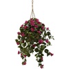 image:imageNearly Natural 32 in Artificial Bougainvillea Plant in Hanging BasketGreenPink