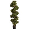 image:imageNearly Natural 46 in Artificial Boxwood Spiral Topiary Tree with Planter