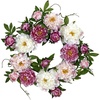 image:imageNearly Natural 4788 Peony Wreath 22Inch Pink