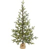 image:imageNearly Natural 4ft Fraser Fir Natural Look Artificial Christmas Tree with 100 Clear LED Lights a Burlap Base and 403 Bendable Branches