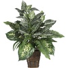 image:imageNearly Natural 6527 Greens with Wicker Decorative Silk Plant Green 30 in x 9 in x 75 inGreen