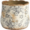 image:imageNearly Natural 7 in Tuscan Ceramic Gray Scroll Decorative Planter7in