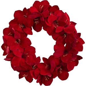 image:imageNearly Natural 22in Artificial Amaryllis Wreath