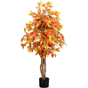 image:imageNearly Natural 3 ft Artificial Autumn Ficus Fall Tree with Nursery Planter