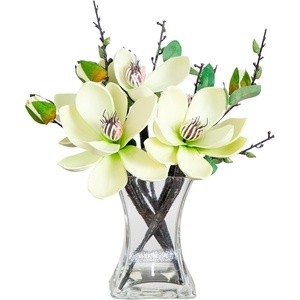 image:imageNearly Natural 4534WH Magnolia Arrangement with VaseWhite