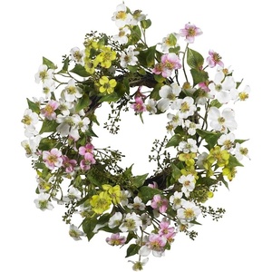 image:imageNearly Natural 4688 Dogwood Wreath 20Inch Assorted