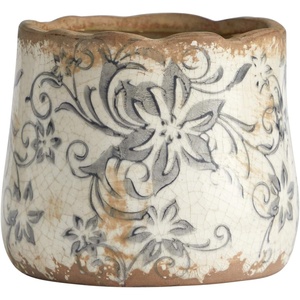 image:imageNearly Natural 7 in Tuscan Ceramic Gray Scroll Decorative Planter45in
