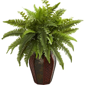 image:imageNearly Natural Boston Fern Artificial Plant in Decorative Planter