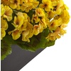 image:imageNearly Natural 15in Geranium with Black Planter UV Resistant IndoorOutdoor