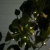 image:imageNearly Natural 24Inch UV Resistant Artificial Philodendron  IndoorOutdoor Hanging Basket with 50 Warm White LED Lights Battery Operated