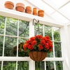image:imageNearly Natural 24in UV Resistant Artificial Chrysanthemum Hanging Basket IndoorOutdoorOrange