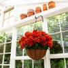 image:imageNearly Natural 24in UV Resistant Artificial Chrysanthemum Hanging Basket IndoorOutdoorOrange