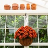 image:imageNearly Natural 24in UV Resistant Artificial Chrysanthemum Hanging Basket IndoorOutdoorRed