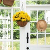 image:imageNearly Natural 24in UV Resistant Artificial Chrysanthemum Hanging Basket IndoorOutdoorYellow